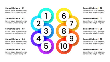 infographic template abstract brain with numbers vector image