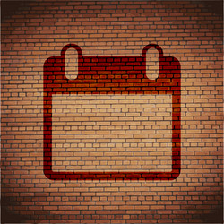 calendar flat modern web button and space for your vector image