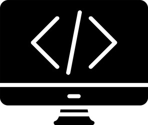 coding icon design vector image