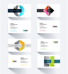 Business card template with geometric shape vector