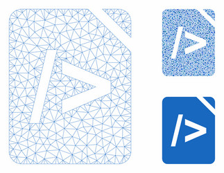 script code mesh network model and triangle vector image