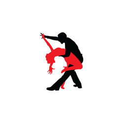 latin dancers silhouettes vector