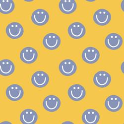 seamless minimal smile line art repeat pattern vector image
