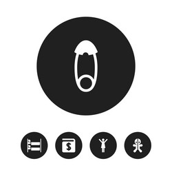 set of 5 editable family icons includes symbols Vector Image