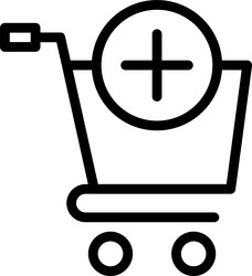 add to cart linear style icon design vector image