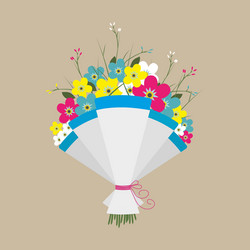 Cute bouquet of flowers vector