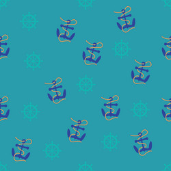 Helm Rope & Anchor Pattern vector image