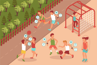 Sport gadget isometric composition vector