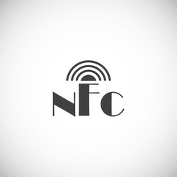 nfc related icon on background for graphic and web vector image
