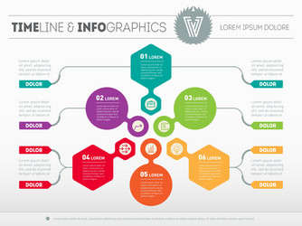web template of a pyramidal chart diagram vector image