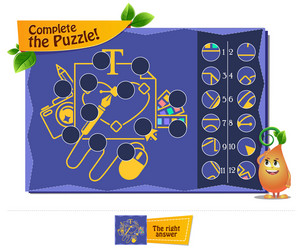 Brain Puzzle Game - Logic Challenge vector image