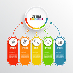 business data visualization process chart vector image