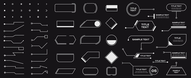 callout elements text message boxes with arrows vector image