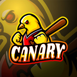 Energetic Canary Mascot Logo Vector Image