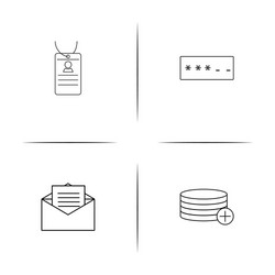 internet technologies simple linear icon vector image