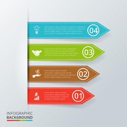 Infographic banner with 4 arrows Royalty Free Vector Image