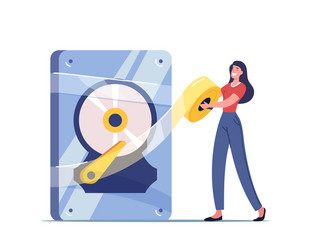 backup data recovery and protection service vector image