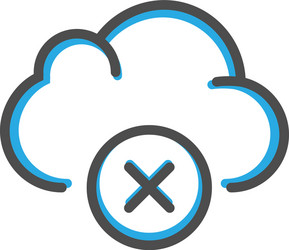 cloud computing icon design interaction line vector image