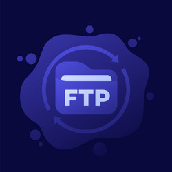 ftp uploading to a server icon design vector image