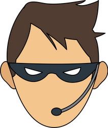 man hacker icon image vector image