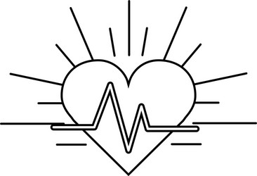 Figure heartbeat cardio vital sign vector