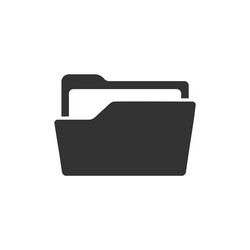 file folder icon in flat style documents archive vector image