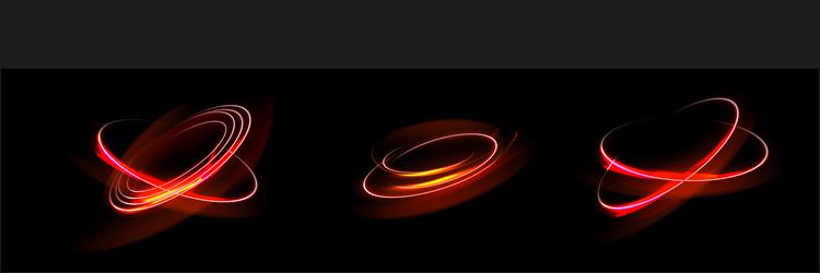 light red twirl line curve effect glow vector image