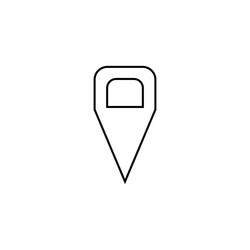 navigation gps icon thin line google map vector image