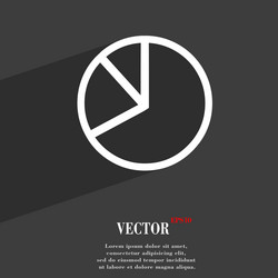 Pie chart graph icon symbol flat modern web design vector