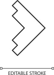 right arrowhead linear icon forward triangular vector image
