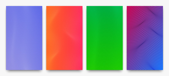 set halftone gradient backgrounds with dots vector image