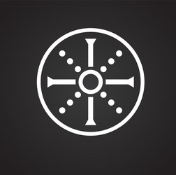 shield icon on background for graphic and web vector image