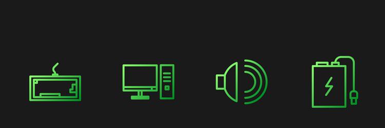 set line speaker volume keyboard computer monitor vector image