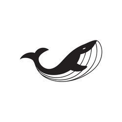 Minimalist ocean logo simple whale tail logo Vector Image