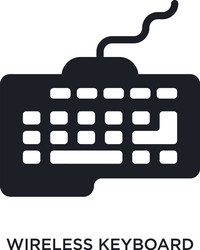 wireless keyboard isolated icon simple element vector image