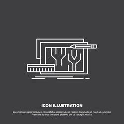 architecture blueprint circuit design engineering vector image