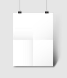 White folded paper sheet Royalty Free Vector Image