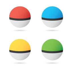 Poké Ball vector set.Pokemon go icon by Vio on @creativemarket