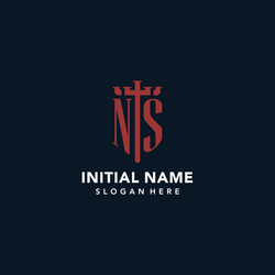 Ns initial wedding monogram logo Royalty Free Vector Image