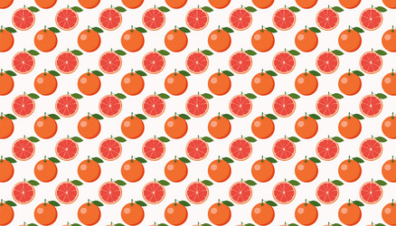 seamless pattern with grapefruits on white vector image