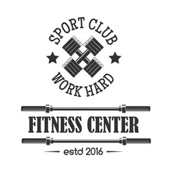 gym sport club fitness emblem Vector Image