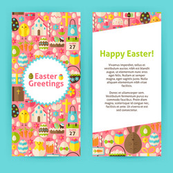 vertical flyer templates for happy easter vector