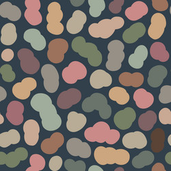 dynamic overlapping dots pattern in earthy tones vector image
