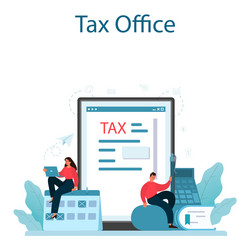 Taxes payment online service or platform idea vector