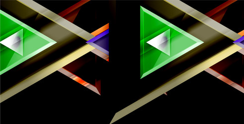 3d triangular minimal abstract background vector image