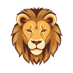 Lion Head Icon - Powerful Symbol Vector Image
