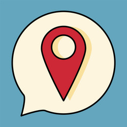 navigation geolocation icon in flat design vector image