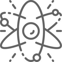 Atom molecule science line icon vector