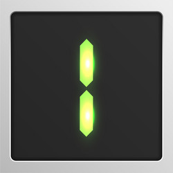 digital character set typeface on a screen vector image