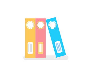 Office Folder Icons - Business Documents vector image
